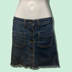 Free heart denim skirt